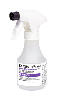 SOS Cleanroom Texwipe TX8270 Sterile 70% Isopropanol Alcohol Solution (8 oz.)