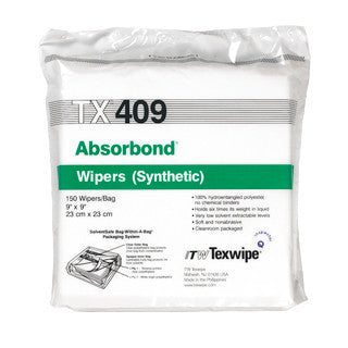 SOS Cleanroom Texwipe TX409 Absorbond 9" x 9" Polyester Cleanroom Wiper - Case