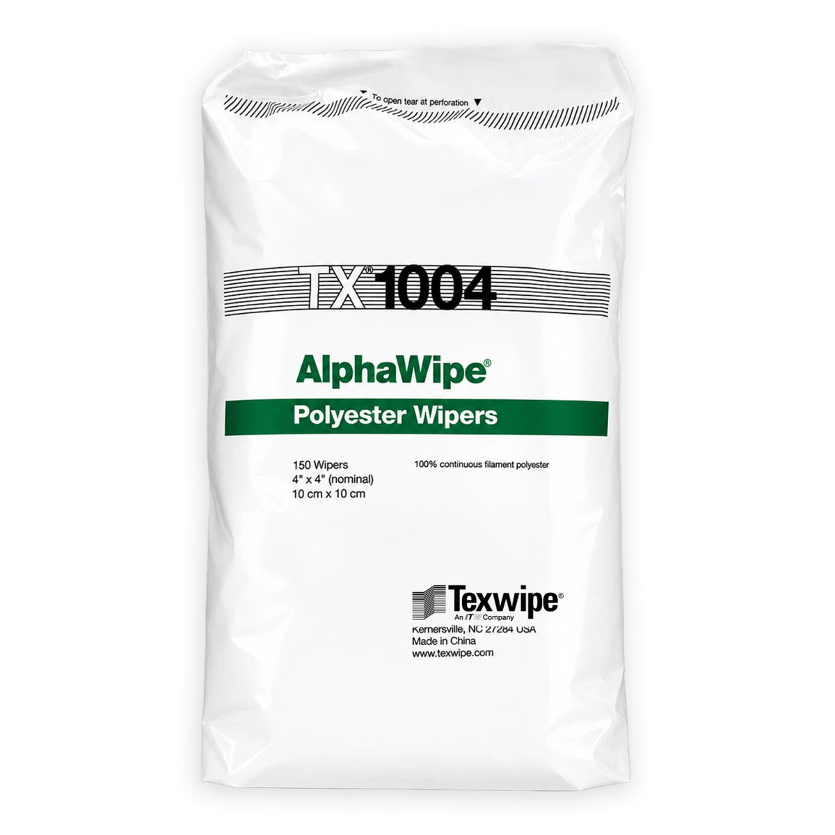 SOS Cleanroom Texwipe TX1004 AlphaWipe 4" x 4" Polyester Cleanroom Wiper - Case