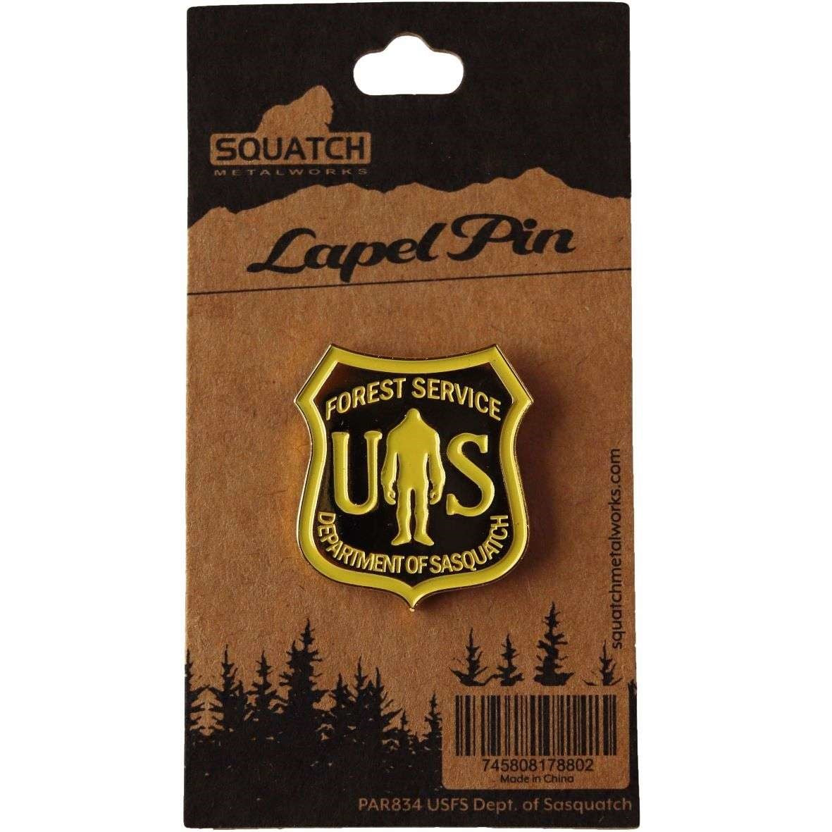 Paradise Clay PAR840 USFS Department of Sasquatch - Green - Lapel Pin
