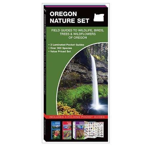 Paradise Clay WFP139 Oregon Nature Set: Field Guides to Wildlife, Birds, Trees & Wildflowers of Oregon - Folding Pocket Guide