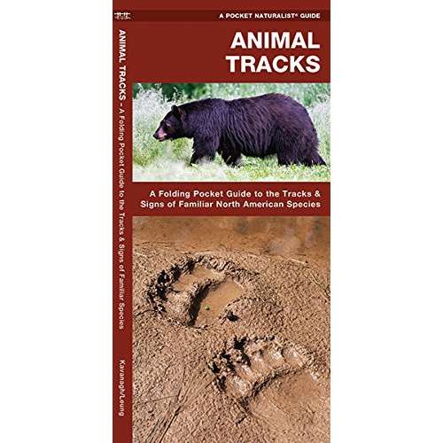 Paradise Clay WFP145 Animal Tracks: A Folding Pocket Guide to the Tracks & Signs of Familiar North American Species - Folding Pocket Guide
