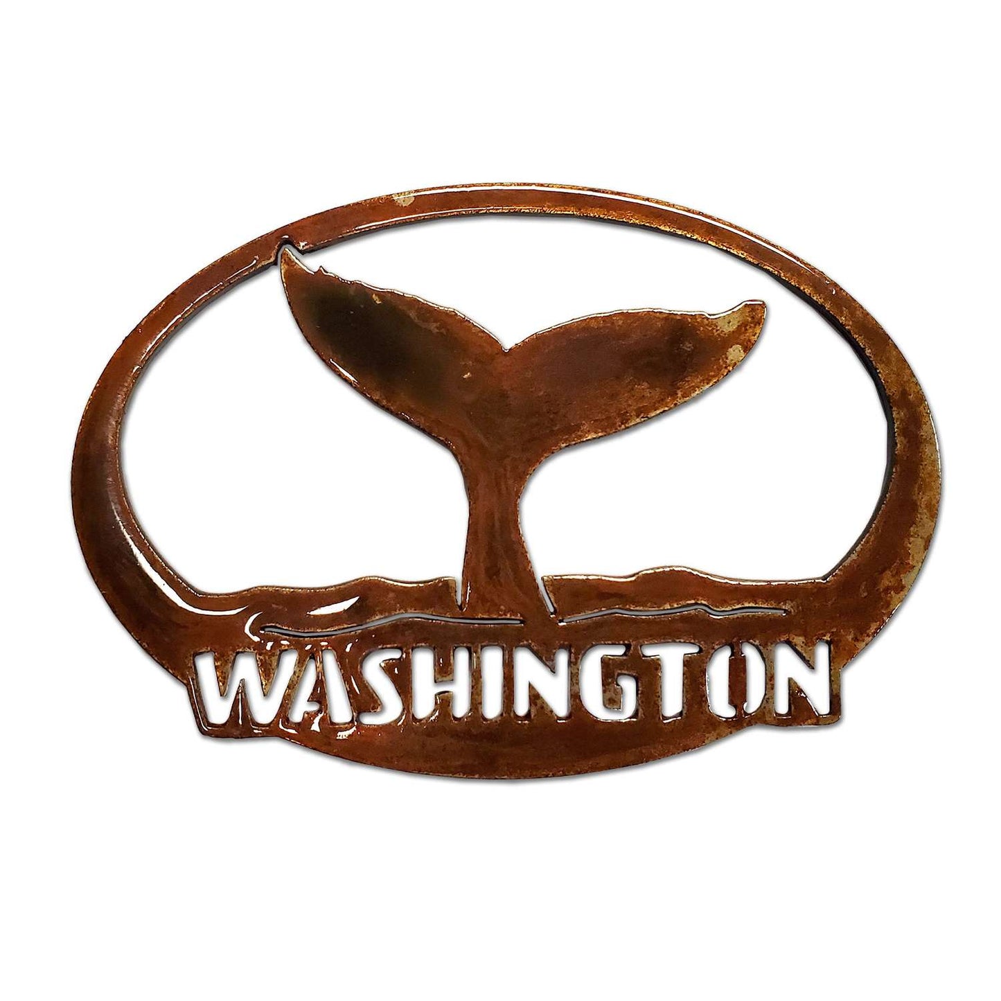 Paradise Clay PAR691 Whale Tail Washington Oval MAGNET