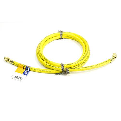 Yellow Jacket 20496 96", Yellow, 1/4" straight x 1/4" 45°, PLUS II BÂ