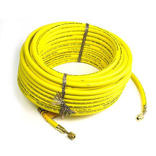 Yellow Jacket 20599 100", Yellow, 1/4" straight x 1/4" 45°, PLUS II BÂ