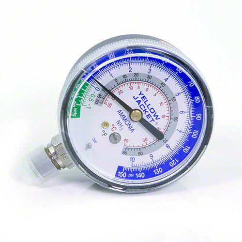 Yellow Jacket 40202 2-1/2" ammonia gauge, twist on polycarb crystal, 30"-0-150 psi °F