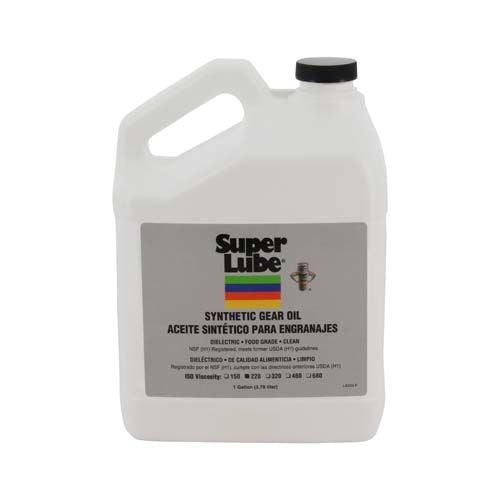 Super Lube 54201 Gear Oil - 1 gal, Bottle, 220 ISO, 90 SAE, Synthetic Composition