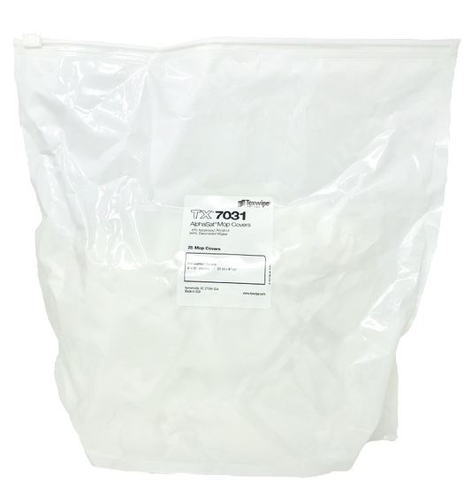 SOS Cleanroom Texwipe TX7031 AlphaSat 9" x 32" Polyester Cleanroom Wiper and Mop Cover Pre-Wetted 6% IPA (Case Qty.) - Case