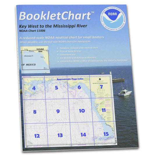 Paradise Clay CB11006 NOAA Booklet Chart Key West to Mississippi River