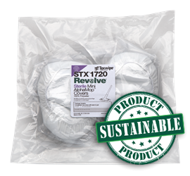 SOS Cleanroom Texwipe STX1720 Sterile Revolve Mini AlphaMop Polyester Cleanroom Replacement Mop Covers (Refills) (Case Qty.) - Case