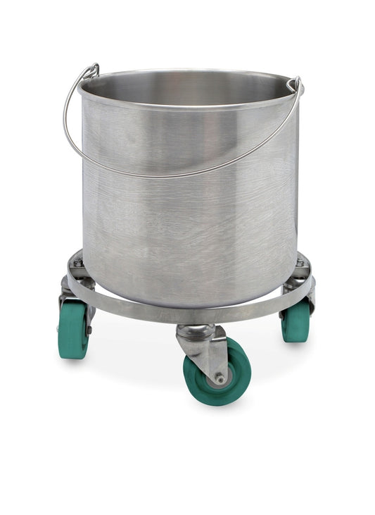 SOS Cleanroom Texwipe TX7065 BetaMop Stainless Steel 8 gallon Bucket with Casters