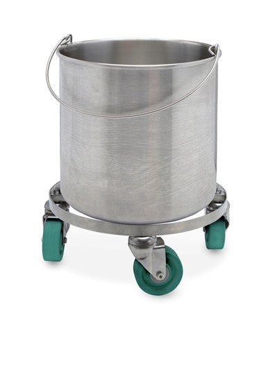 SOS Cleanroom Texwipe TX7066 BetaMop Stainless Steel 10 gallon Bucket with Casters