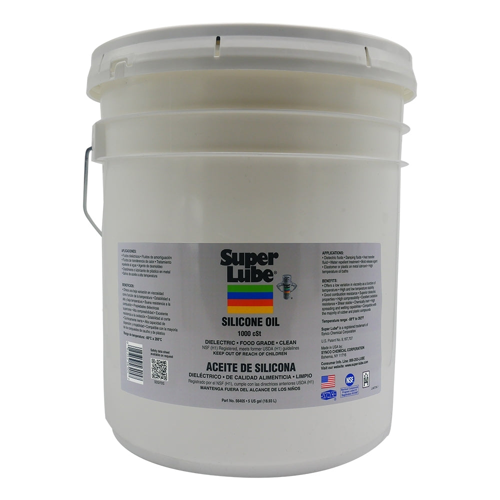 Super Lube 56405 Silicone Oil 1000 cSt, 5 Gallon Pail