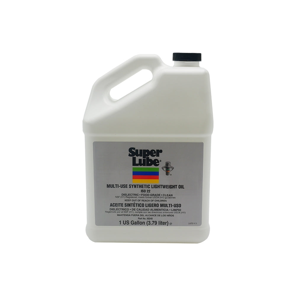 Super Lube 50240 Multi-Use Synthetic Lightweight Oil ISO 22, 1 Gallon Bottle