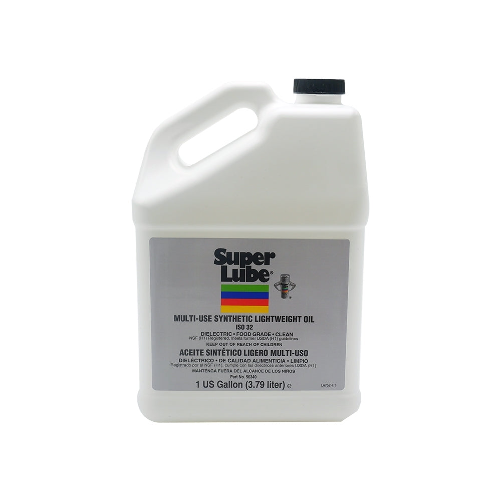 Super Lube 50340 Multi-Use Synthetic Lightweight Oil ISO 32, 1 Gallon Bottle