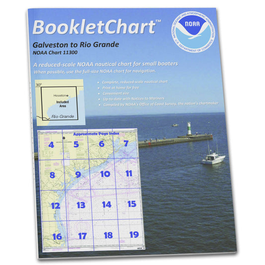Paradise Clay CB11300 HISTORICAL NOAA Booklet Chart Galveston to Rio Grande