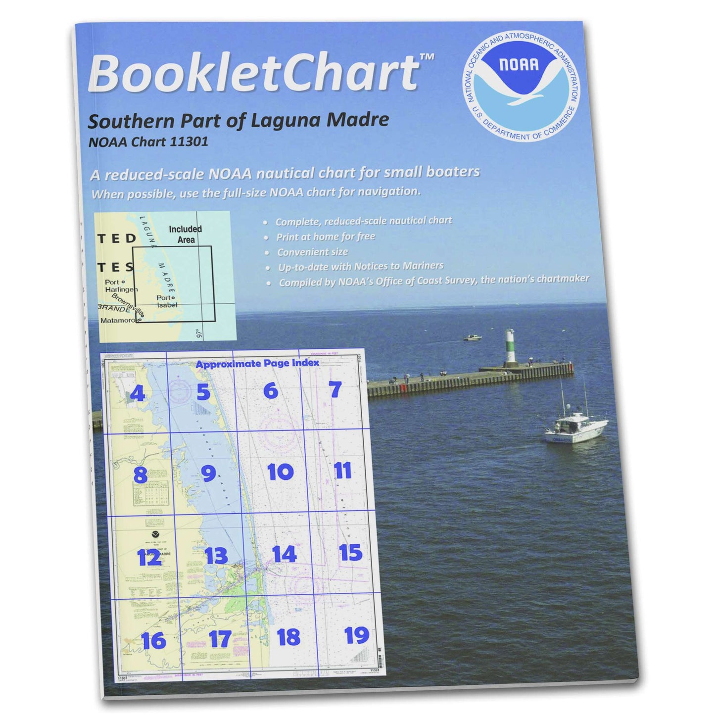 Paradise Clay CB11301 HISTORICAL NOAA Booklet Chart Southern Part of Laguna Madre