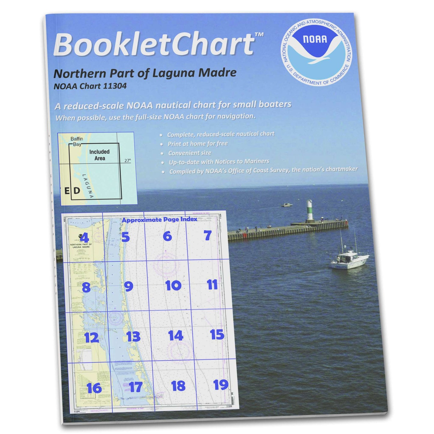 Paradise Clay CB11304 HISTORICAL NOAA Booklet Chart Northern Part of Laguna Madre