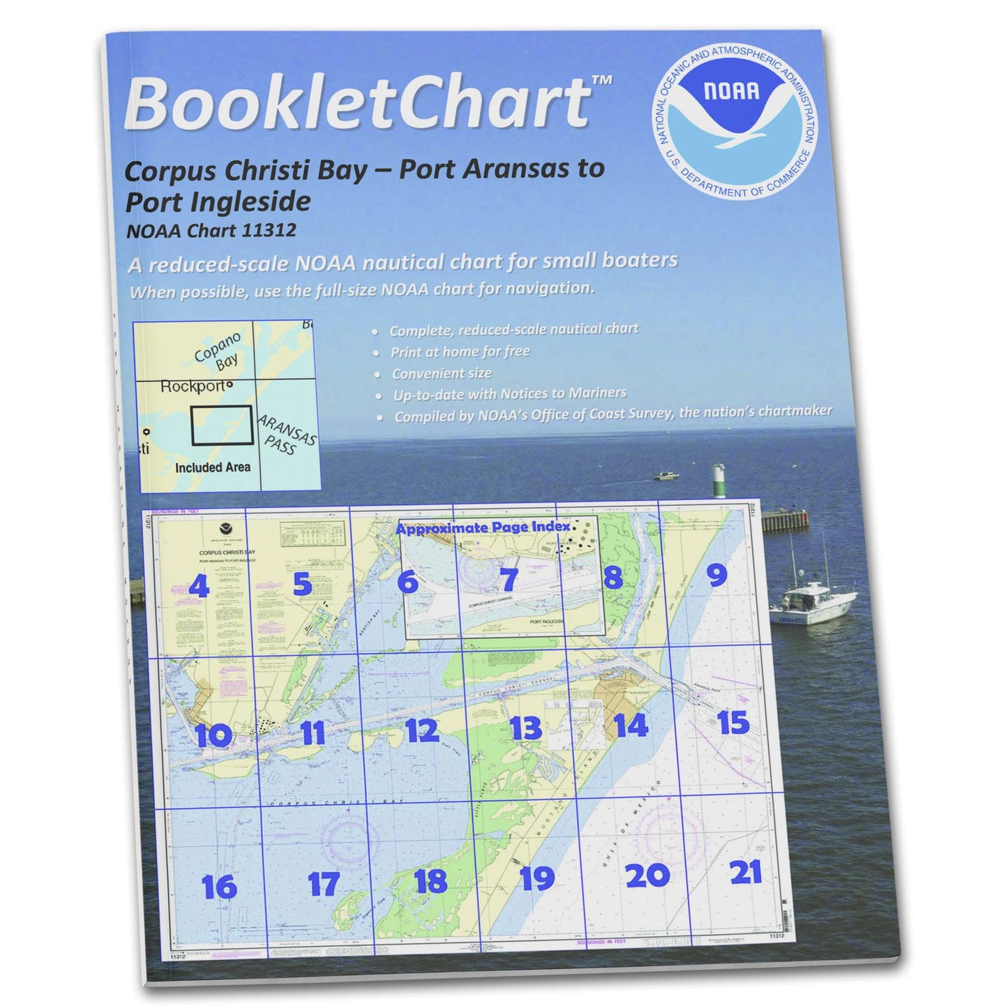Paradise Clay CB11312 HISTORICAL NOAA Booklet Chart Corpus Christi Bay - Port Aransas to Port Ingleside