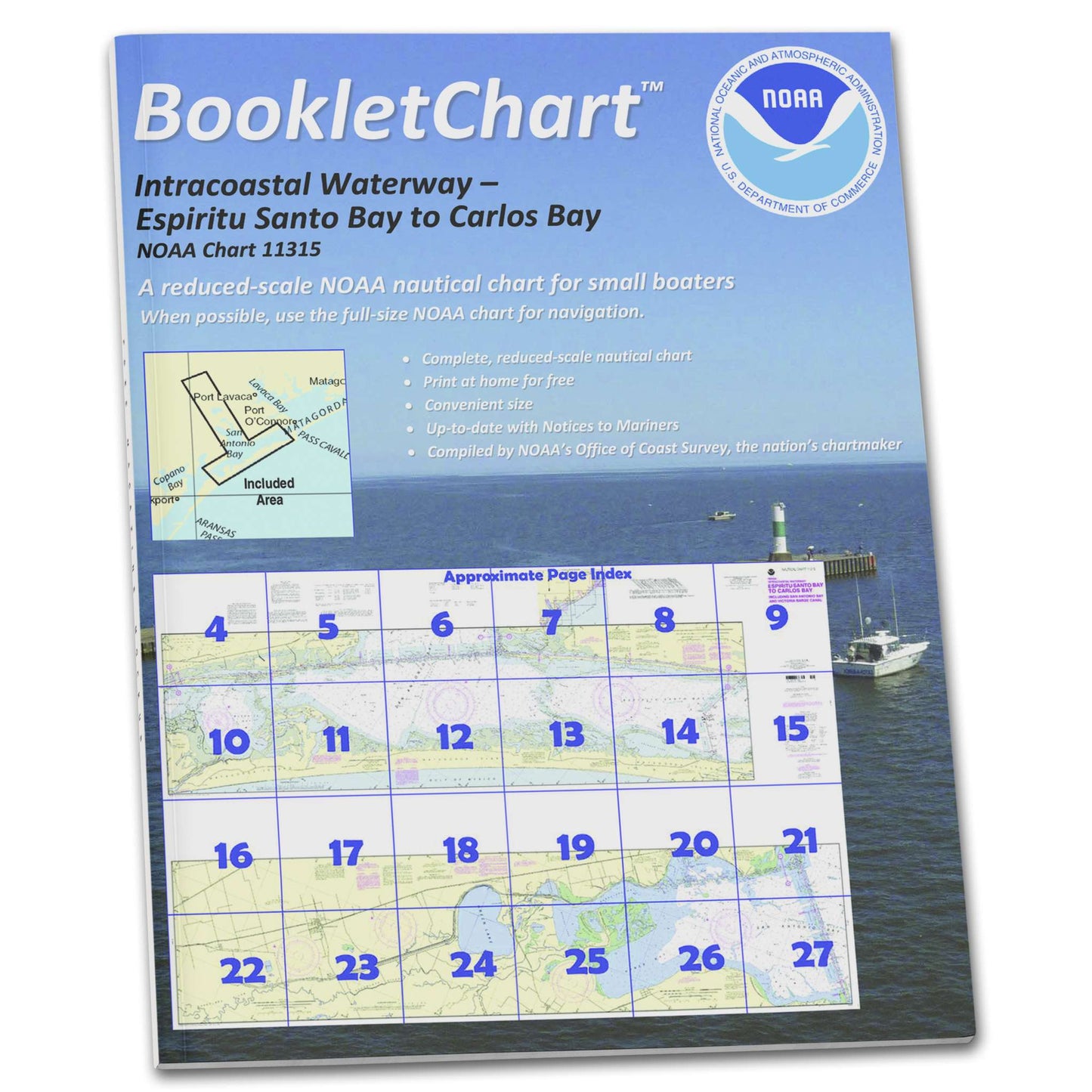 Paradise Clay CB11315 HISTORICAL NOAA Booklet Intracoastal Waterway Espiritu Santo Bay to Carlos Bay Including San A.