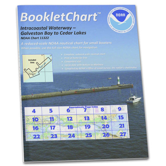 Paradise Clay CB11322 HISTORICAL NOAA Booklet Intracoastal Waterway Galveston Bay to Cedar Lakes