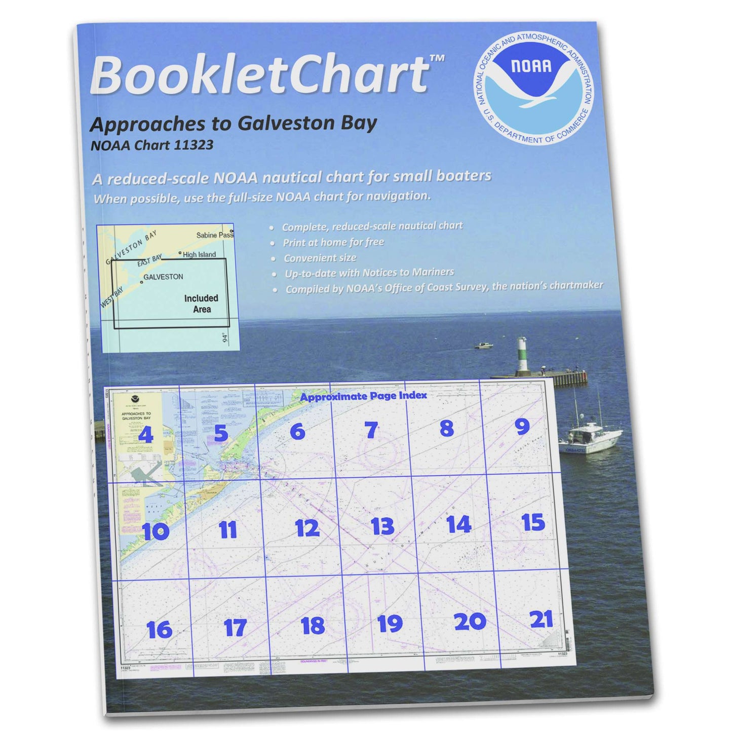 Paradise Clay CB11323 HISTORICAL NOAA Booklet Approaches to Galveston Bay