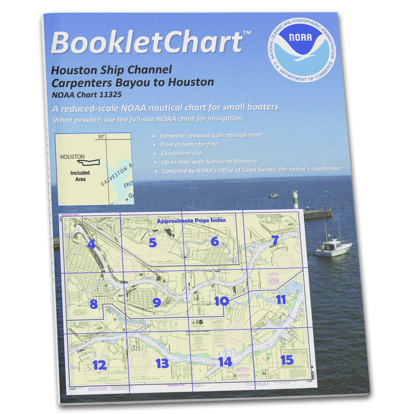 Paradise Clay CB11325 HISTORICAL NOAA Booklet Houston Ship Channel Carpenters Bayou to Houston