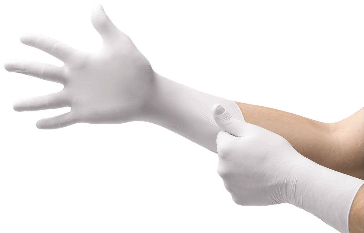 SOS Cleanroom CE5-755-L Ansell CE5-755 Microflex Class 100 Nitrile Gloves Cleanroom (ISO 5)