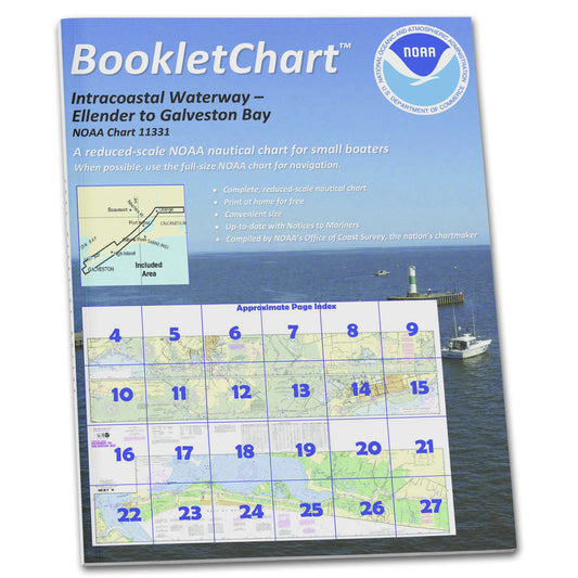 Paradise Clay CB11331 HISTORICAL NOAA Booklet Chart Intracoastal Waterway Ellender to Galveston Bay
