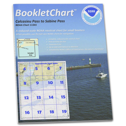 Paradise Clay CB11341 NOAA Booklet Chart Calcasieu Pass to Sabine Pass