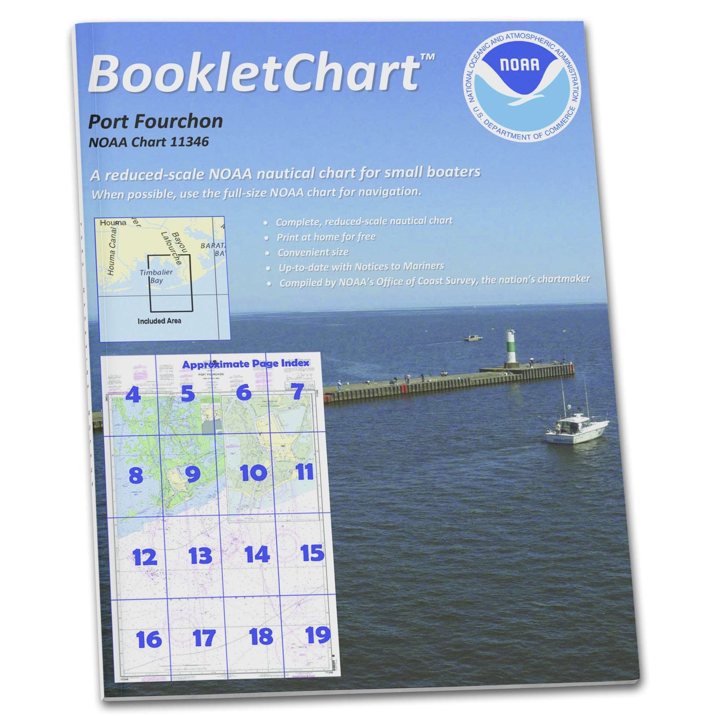 Paradise Clay CB11346 HISTORICAL NOAA Booklet Chart Port Fourchon and Approaches