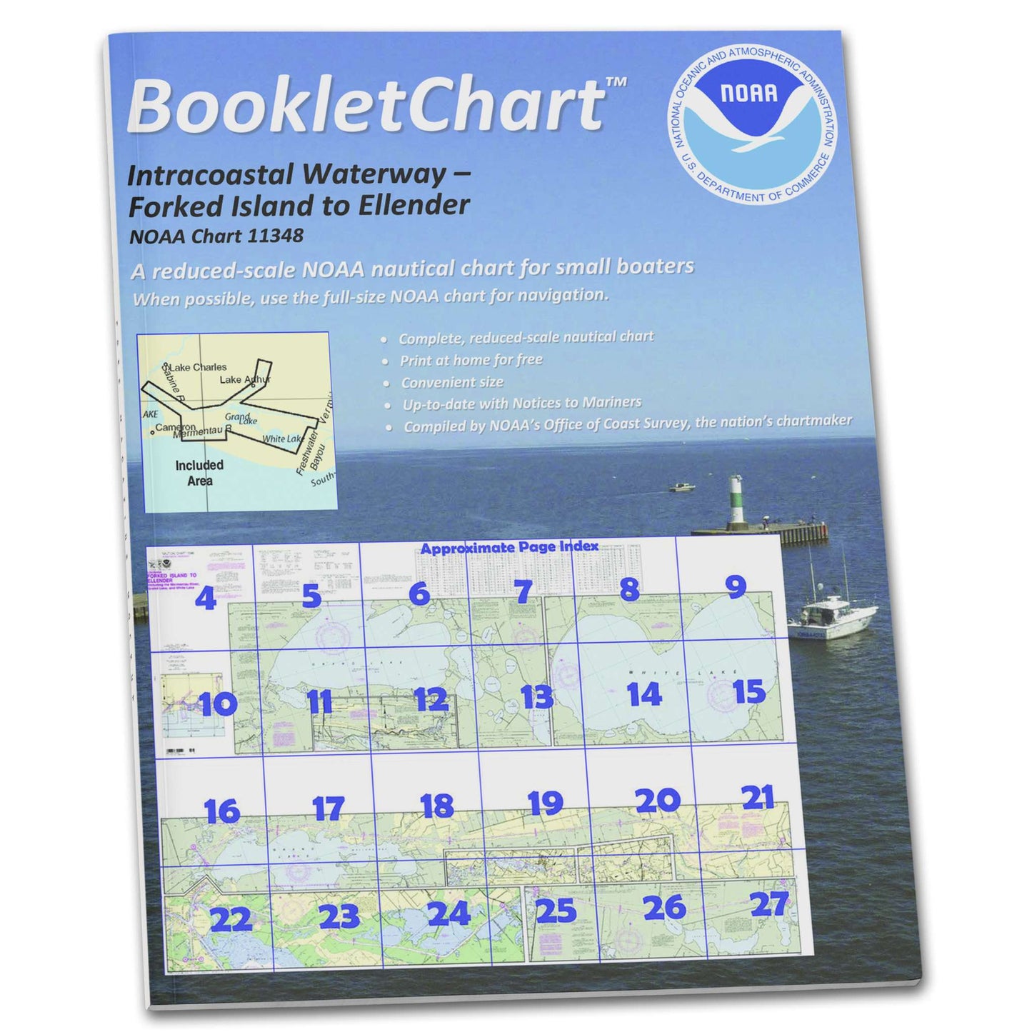 Paradise Clay CB11348 HISTORICAL NOAA Booklet Chart Intracoastal Waterway Forked Island to Ellender: Including The Mermant.