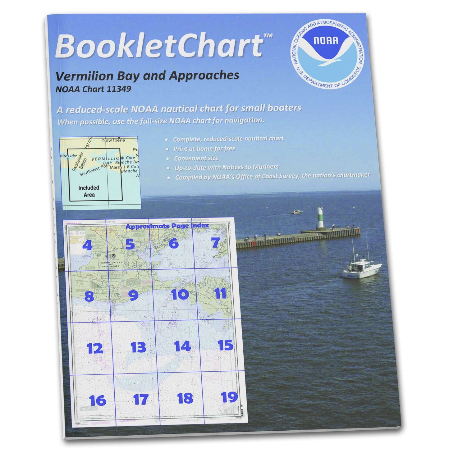 Paradise Clay CB11349 HISTORICAL NOAA Booklet Chart Vermilion Bay and approaches