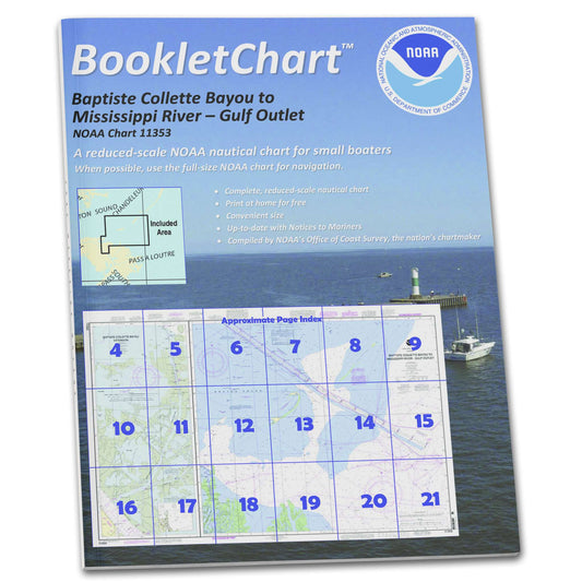 Paradise Clay CB11353 NOAA Booklet Chart Baptiste Collette Bayou to Mississippi River Gulf Outlet;Baptiste, etc.