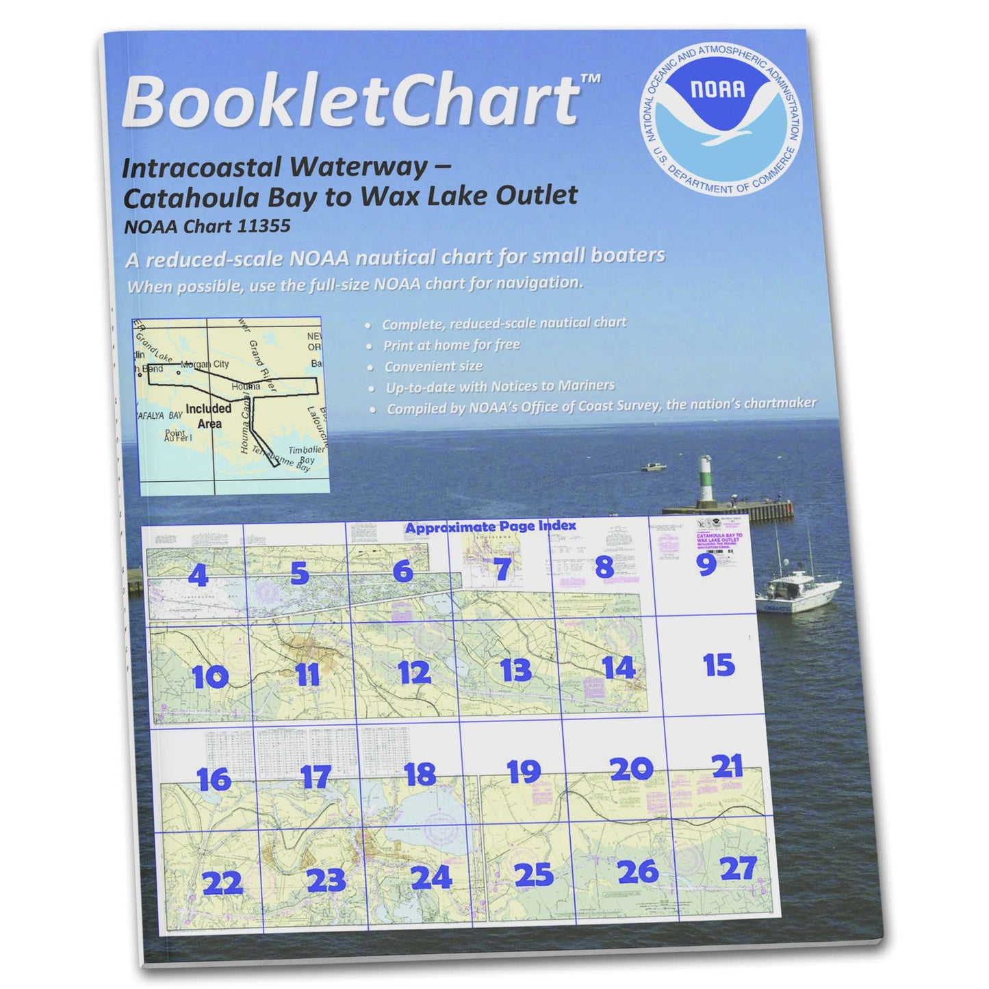 Paradise Clay CB11355 HISTORICAL NOAA Booklet Intracoastal Waterway Catahoula Bay to Wax Lake Outlet, etc.