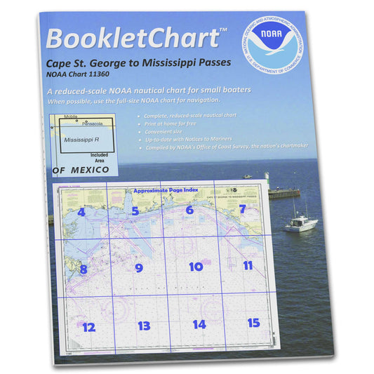 Paradise Clay CB11360 HISTORICAL NOAA Booklet Chart Cape St. George to Mississippi Passes