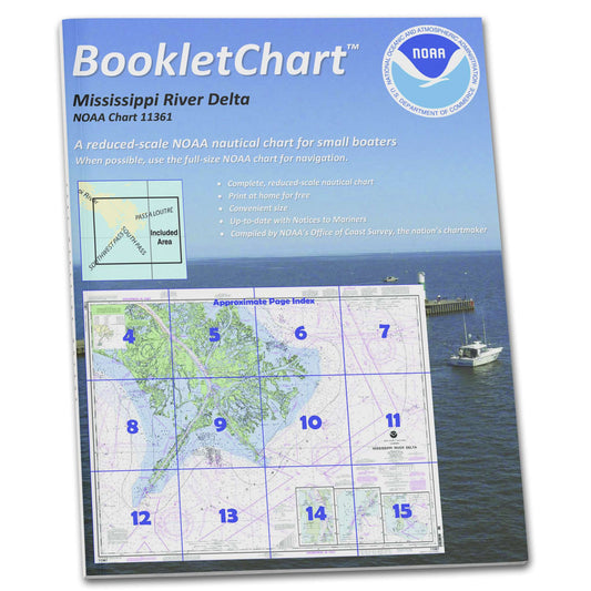 Paradise Clay CB11361 NOAA Booklet Chart Mississippi River Delta;Southwest Pass;South Pass;Head of Passes