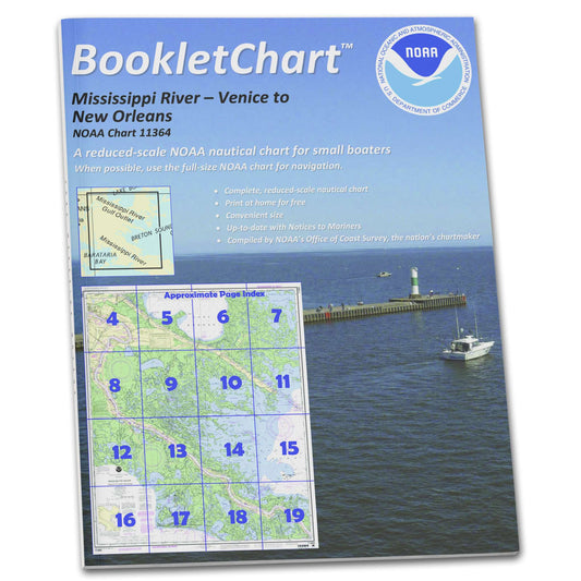 Paradise Clay CB11364 NOAA Booklet Chart Mississippi River-Venice to New Orleans