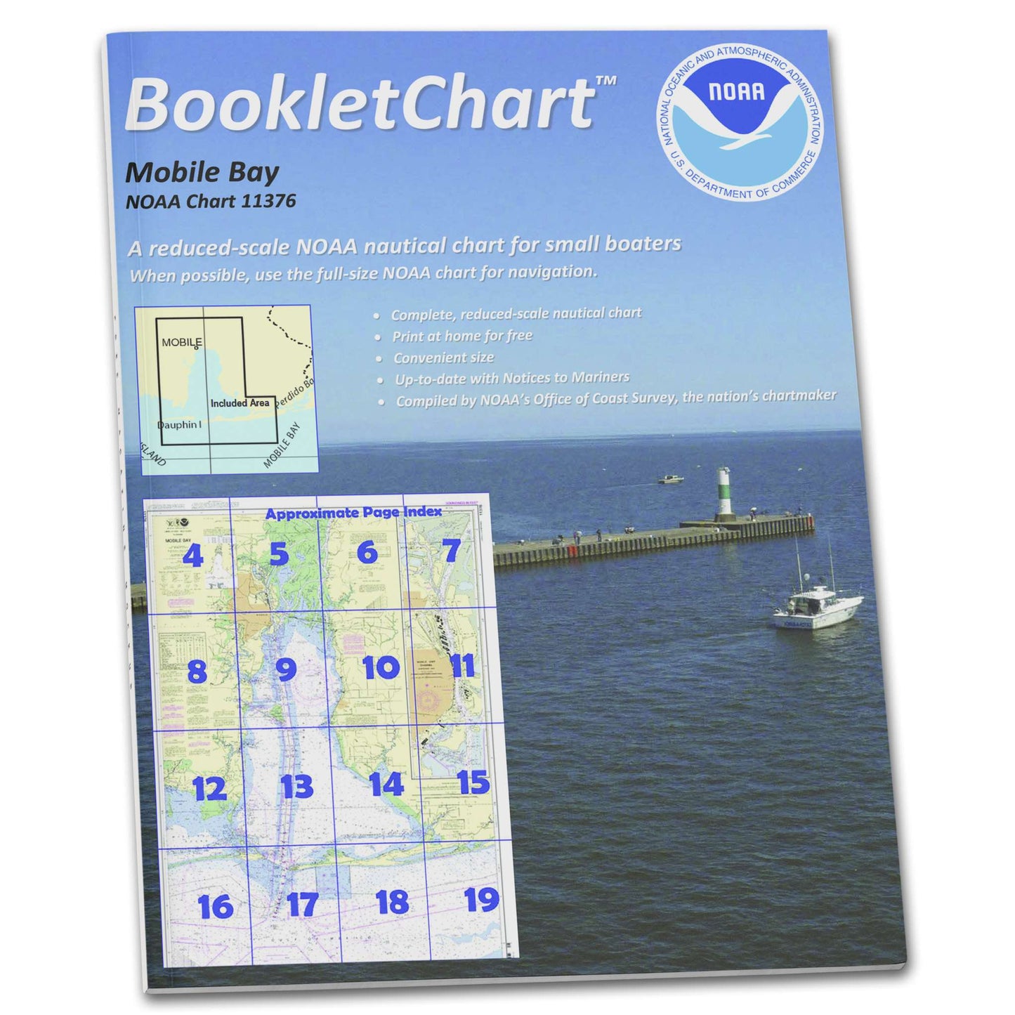 Paradise Clay CB11376 HISTORICAL NOAA Booklet Chart Mobile Bay Mobile Ship Channel-Northern End