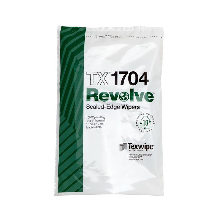 SOS Cleanroom Texwipe TX1704 Revolve 4" x 4" Upcycled Polyester Cleanroom Wiper - Case