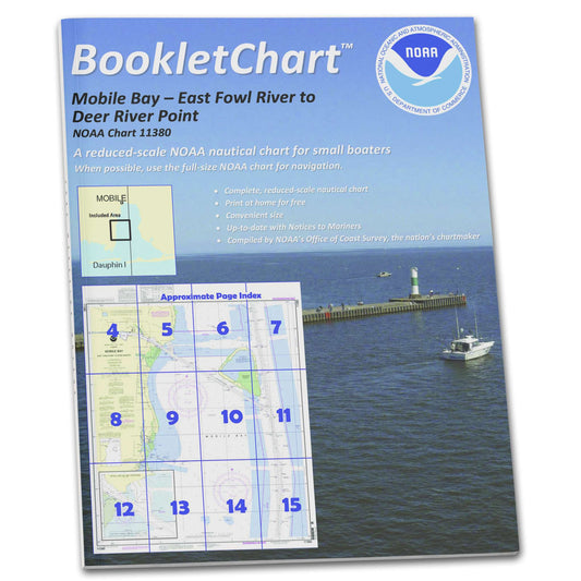 Paradise Clay CB11380 NOAA Booklet Chart Mobile Bay East Fowl River to Deer River Pt; Mobile Middle Bay, etc.