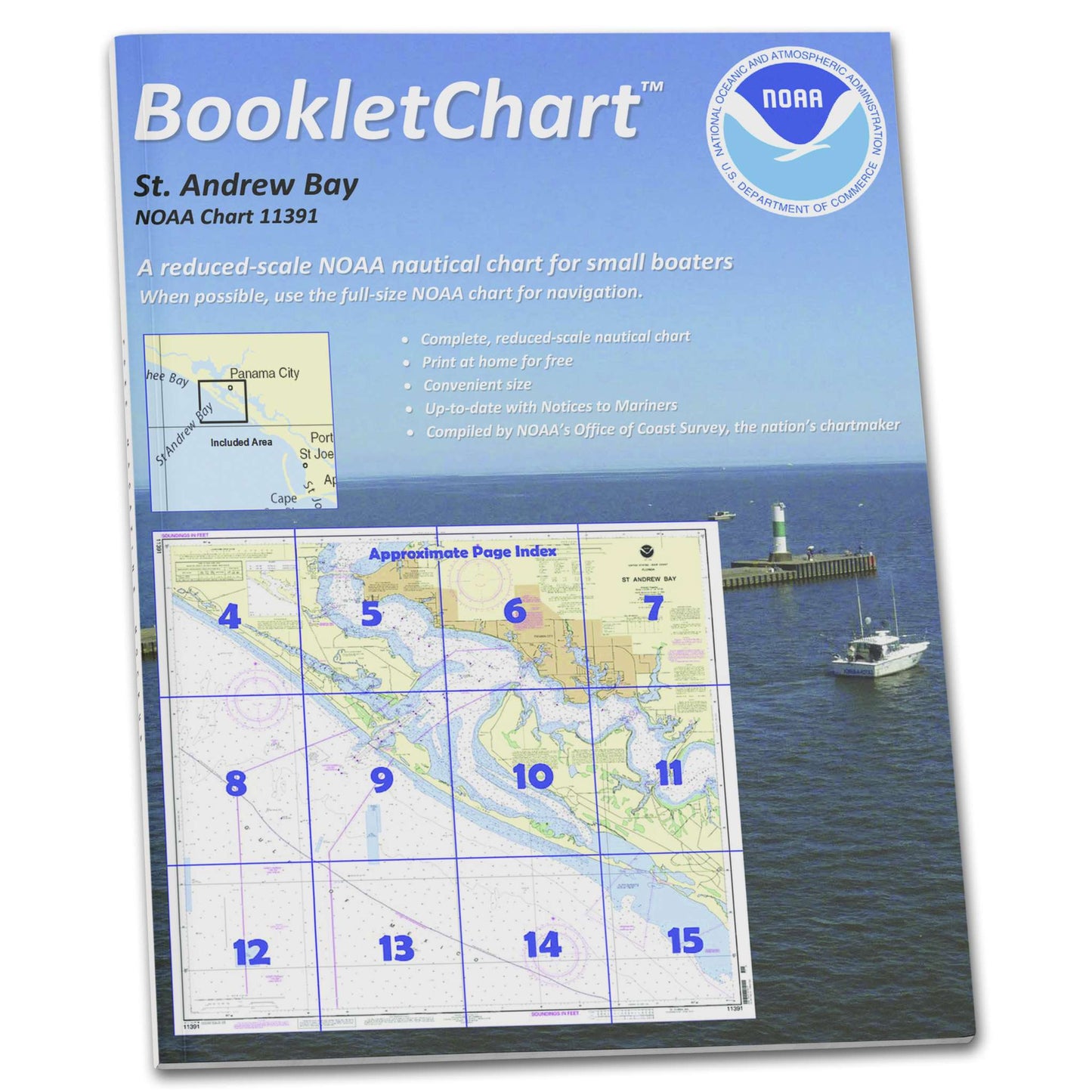 Paradise Clay CB11391 HISTORICAL NOAA Booklet Chart St. Andrew Bay