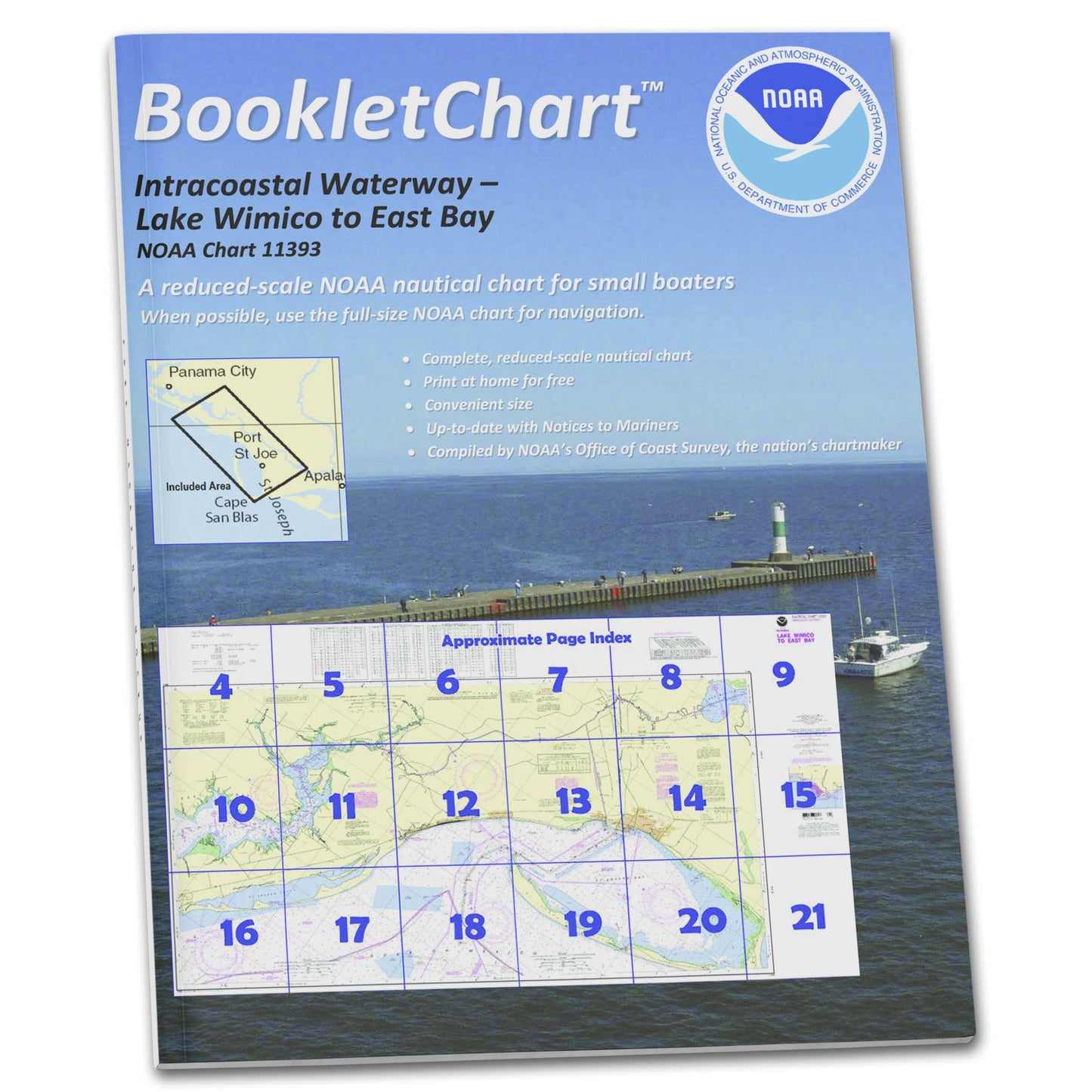 Paradise Clay CB11393 HISTORICAL NOAA Booklet Intracoastal Waterway Lake Wimico to East Bay