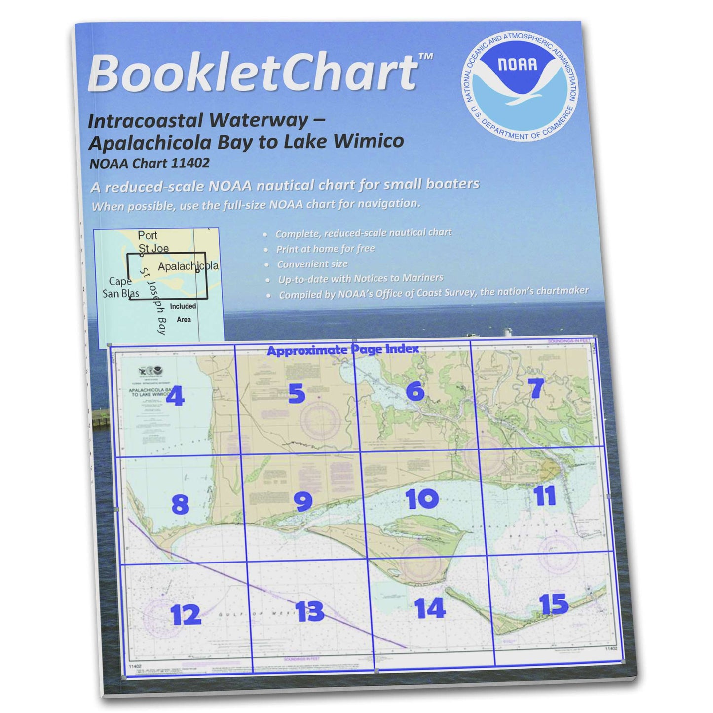 Paradise Clay CB11402 HISTORICAL NOAA Booklet Chart Intracoastal Waterway Apalachicola Bay to Lake Wimico