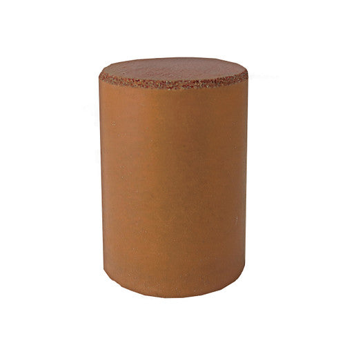 Dedeco 0091 Rubber Abrasive Cone - Cylinder 1 x 3/4 - Brown Extra Coarse Aluminum Oxide 1/Unit