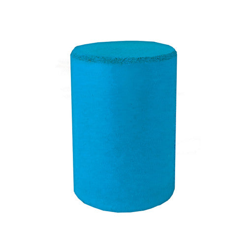 Dedeco 0095 Rubber Abrasive Cone - Cylinder 1 x 3/4 - Blue Extra Fine Silicon Carbide 1/Unit