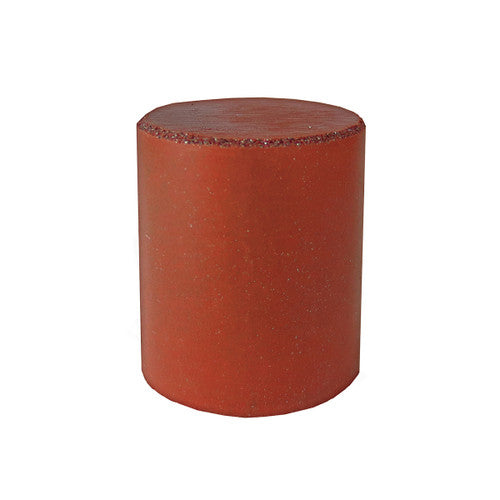 Dedeco 0099 Rubber Abrasive Cone - Cylinder 1 x 7/8 - Red Fine Silicon Carbide 1/Unit