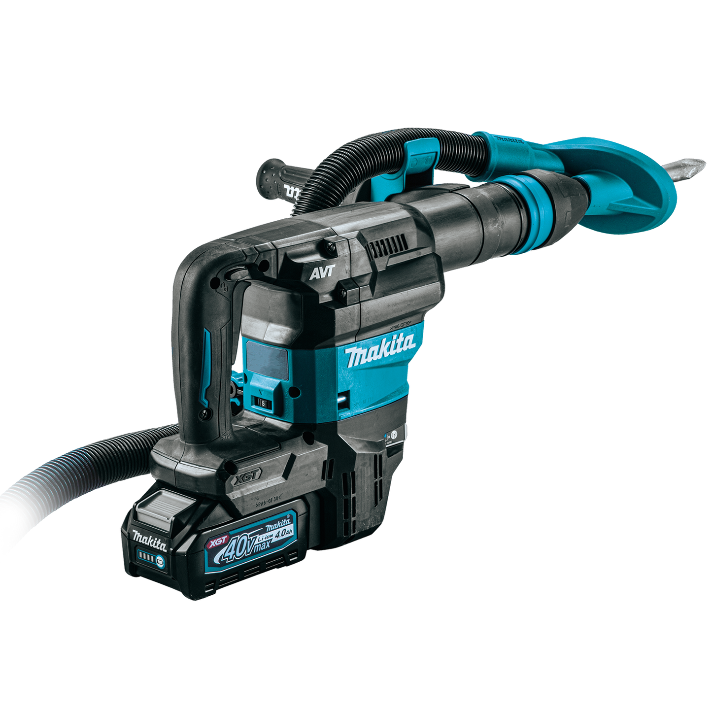 Makita GMH01M1 40V max XGT® Brushless Cordless 15 lb. SDS‘MAX AVT® Demolition Hammer Kit, AWS® Capable (4.0Ah)