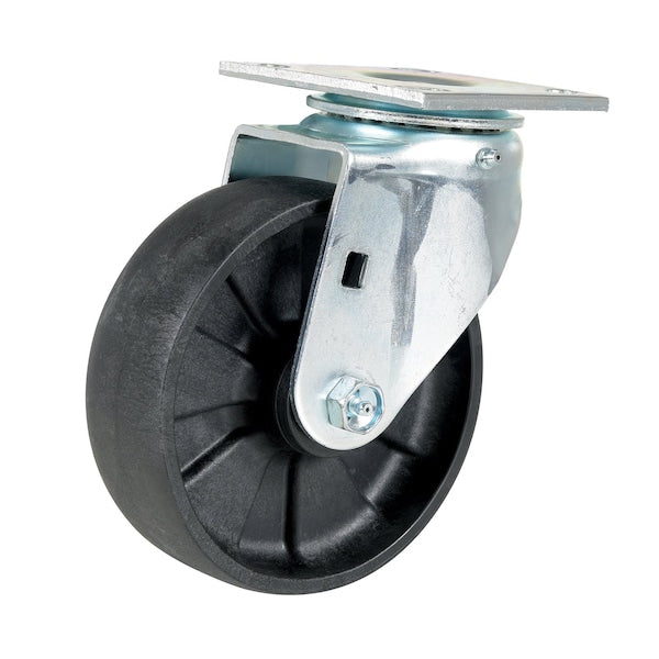 Vestil CST-HLD-6X2GFN-S Light Duty Glass Filled Nylon Swivel Caster 6 In. Diameter x 2 In. Width 1200 lb Black