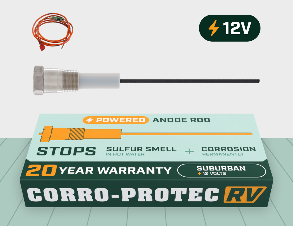 Corro-Protec 96394 12V RV Powered Anode Rod for Suburban and Mor-Flo